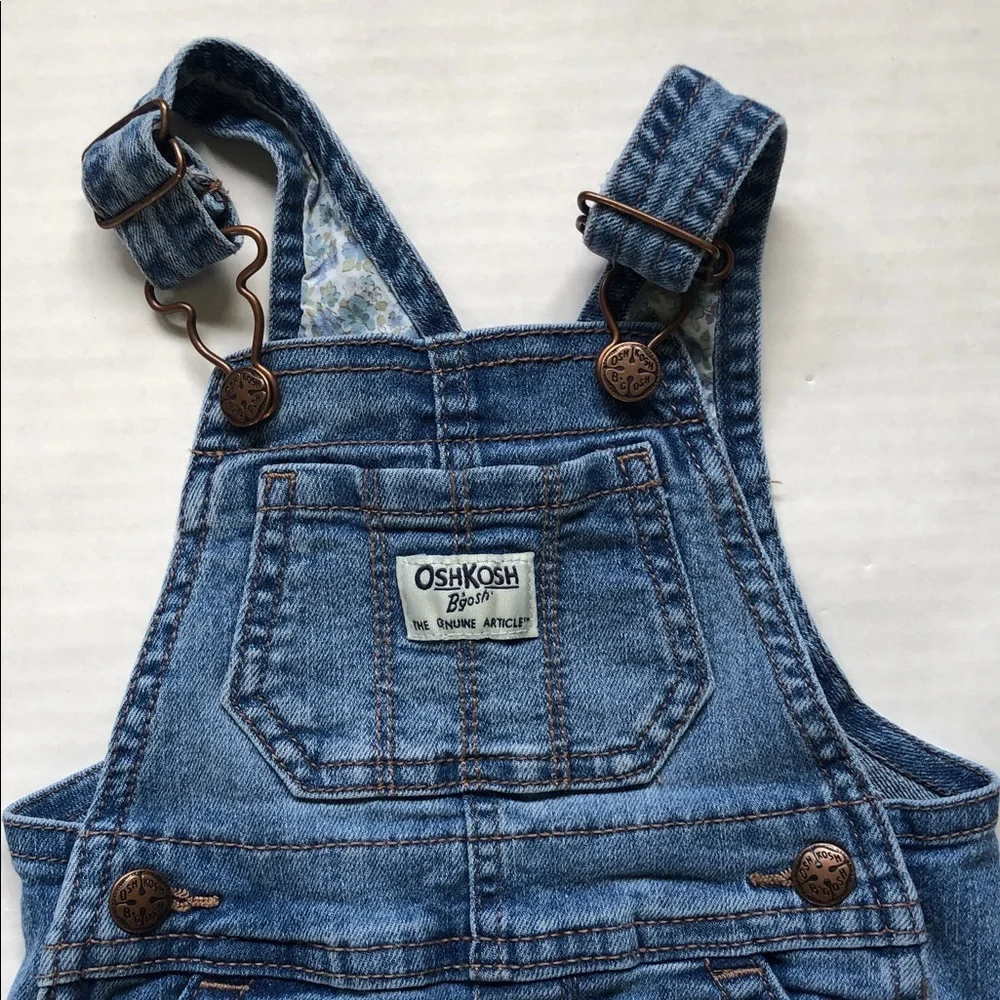 Oshkosh B’gosh Infant’s Denim Overalls Size 6 months Cotton